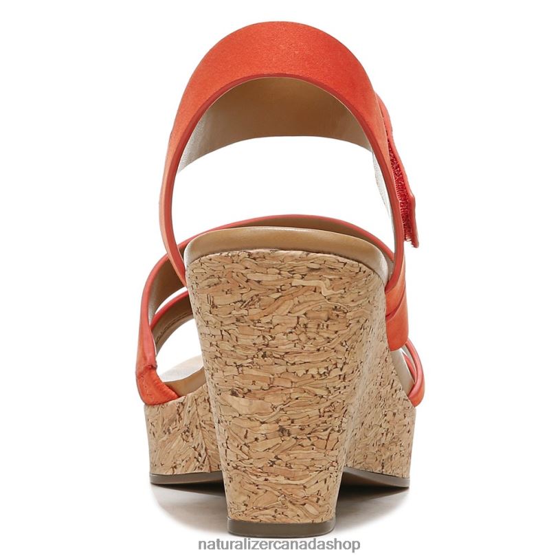 Sandals | CA Naturalizer Women Cynthia Wedge Sandal Melon Sorbet Leather 8LFNB370