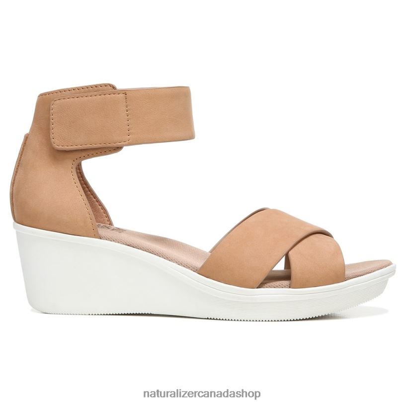 Sandals | CA Naturalizer Women Riviera Wedge Sandal Cookie Dough Suede 8LFNB156