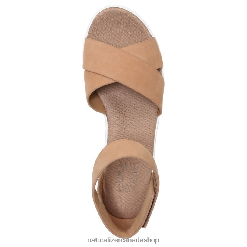 Sandals | CA Naturalizer Women Riviera Wedge Sandal Cookie Dough Suede 8LFNB156