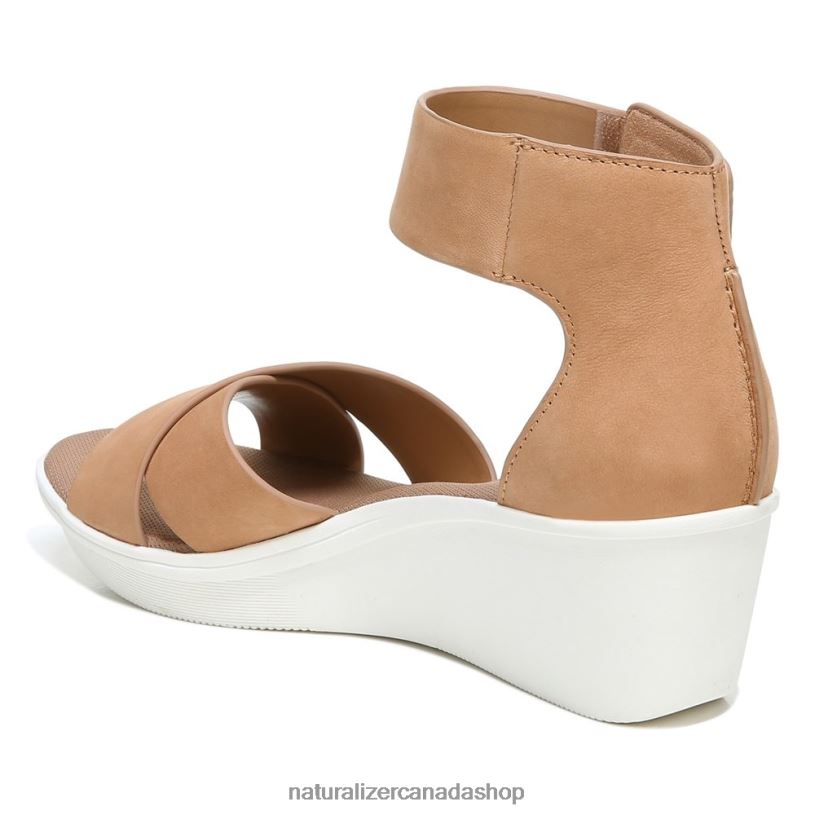 Sandals | CA Naturalizer Women Riviera Wedge Sandal Cookie Dough Suede 8LFNB156
