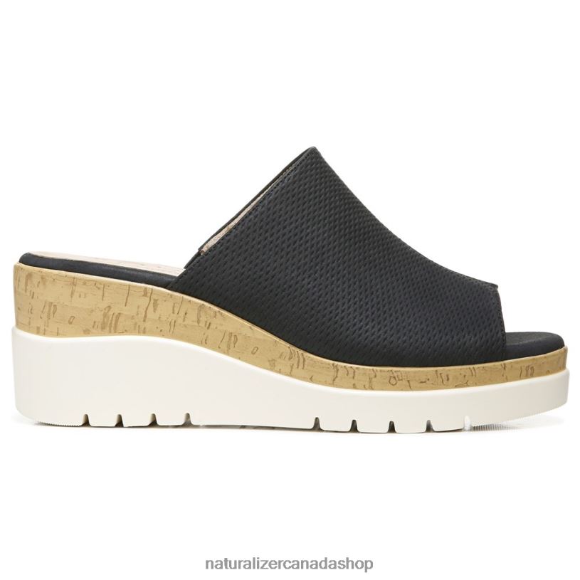 Sandals | CA Naturalizer Women Soul Goodtimes Mule Wedge Sandal Black Manmade 8LFNB544