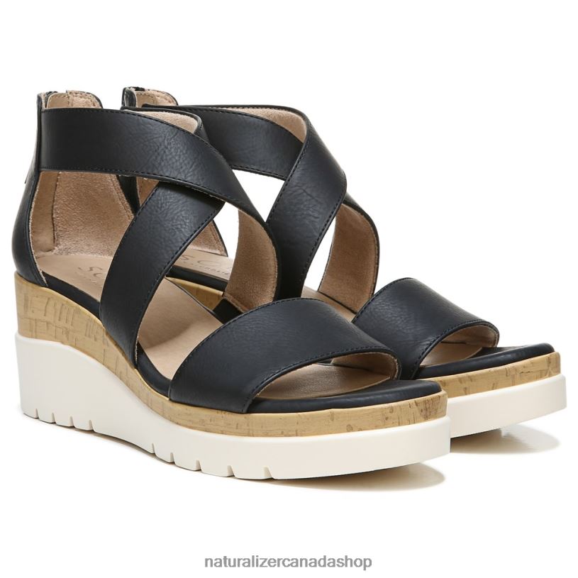 Sandals | CA Naturalizer Women Soul Goodtimes Wedge Sandal Black Synthetic 8LFNB572