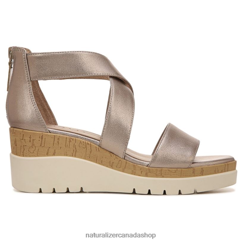 Sandals | CA Naturalizer Women Soul Goodtimes Wedge Sandal Warm Silver Synthetic 8LFNB575