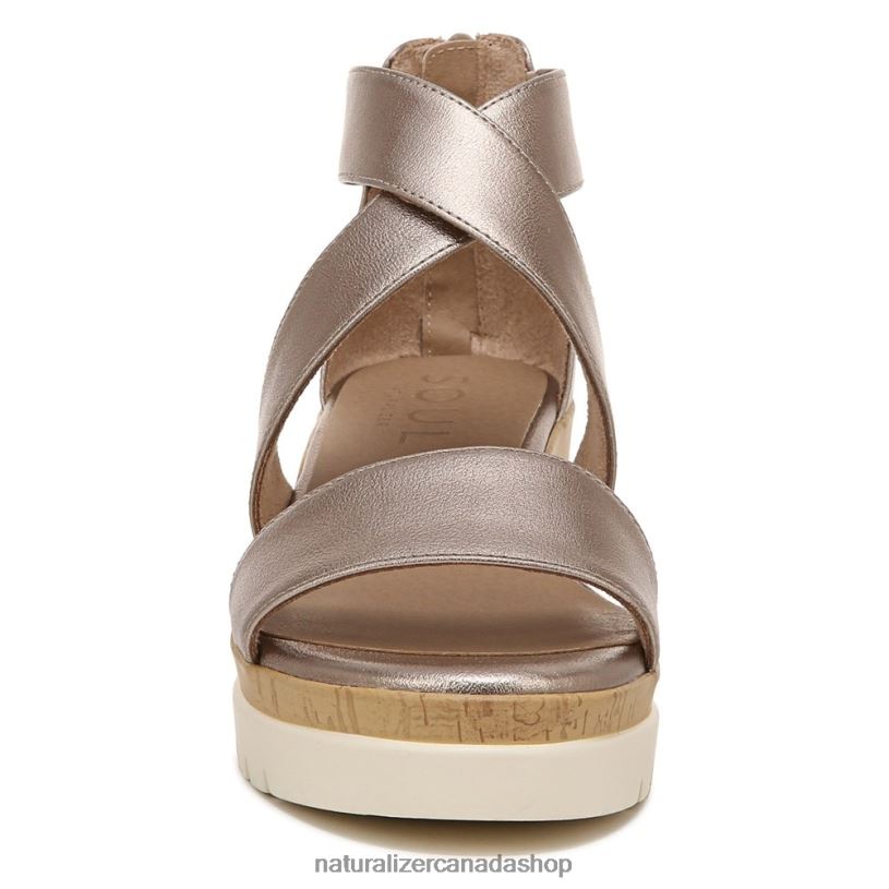 Sandals | CA Naturalizer Women Soul Goodtimes Wedge Sandal Warm Silver Synthetic 8LFNB575