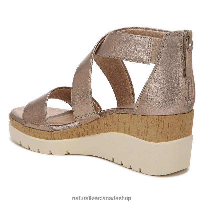 Sandals | CA Naturalizer Women Soul Goodtimes Wedge Sandal Warm Silver Synthetic 8LFNB575