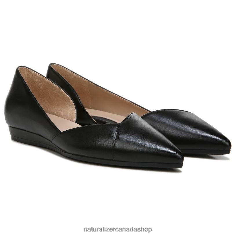 Flats | CA Naturalizer Women 27 Edit Karla D'Orsay Flat Black Leather 8LFNB263