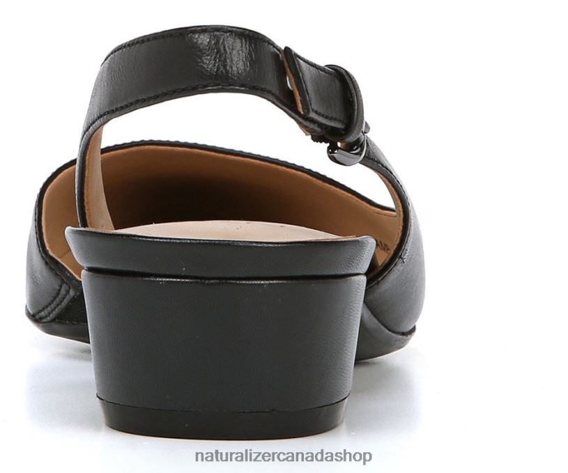 Flats | CA Naturalizer Women Banks Pointed Toe Flat Black Leather 8LFNB82