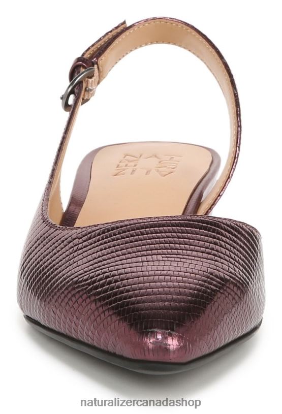 Flats | CA Naturalizer Women Banks Pointed Toe Flat Cabernet Sauvignon Lizard 8LFNB86