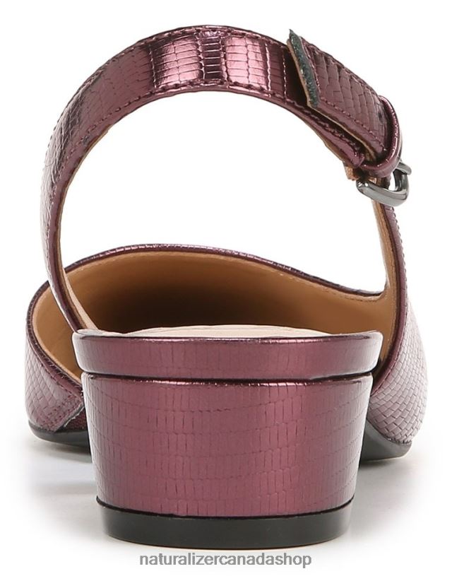 Flats | CA Naturalizer Women Banks Pointed Toe Flat Cabernet Sauvignon Lizard 8LFNB86