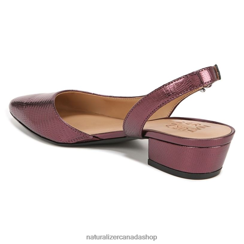Flats | CA Naturalizer Women Banks Pointed Toe Flat Cabernet Sauvignon Lizard 8LFNB86