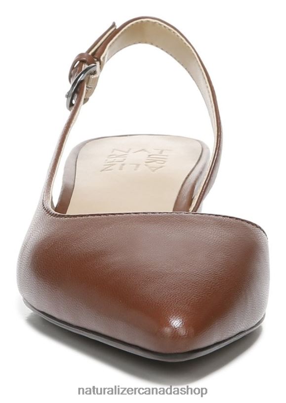 Flats | CA Naturalizer Women Banks Pointed Toe Flat Cocoa Leather 8LFNB85