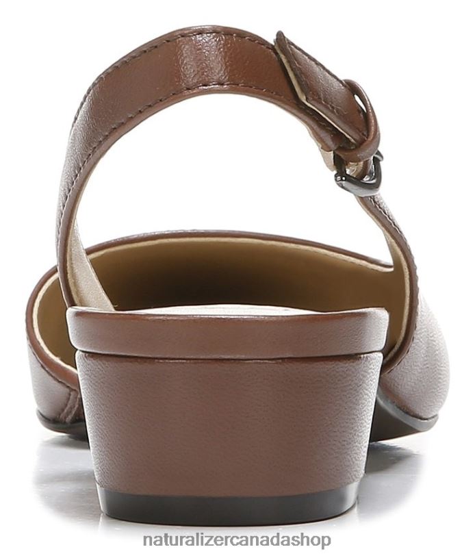 Flats | CA Naturalizer Women Banks Pointed Toe Flat Cocoa Leather 8LFNB85