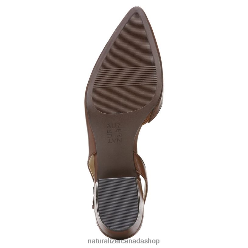 Flats | CA Naturalizer Women Banks Pointed Toe Flat Cocoa Leather 8LFNB85