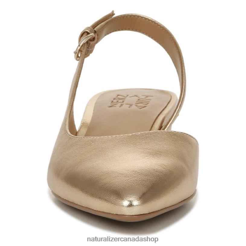 Flats | CA Naturalizer Women Banks Pointed Toe Flat Dark Gold Leather 8LFNB87