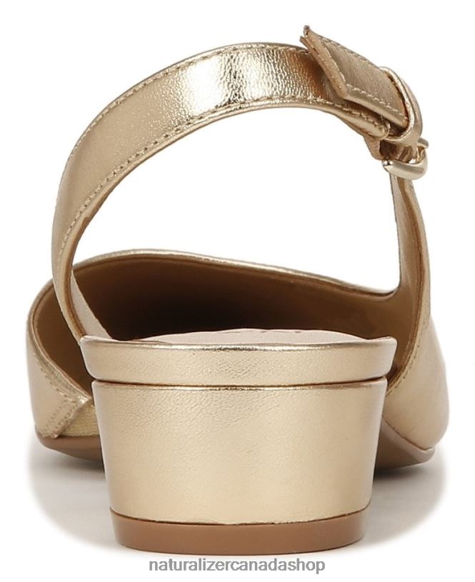 Flats | CA Naturalizer Women Banks Pointed Toe Flat Dark Gold Leather 8LFNB87