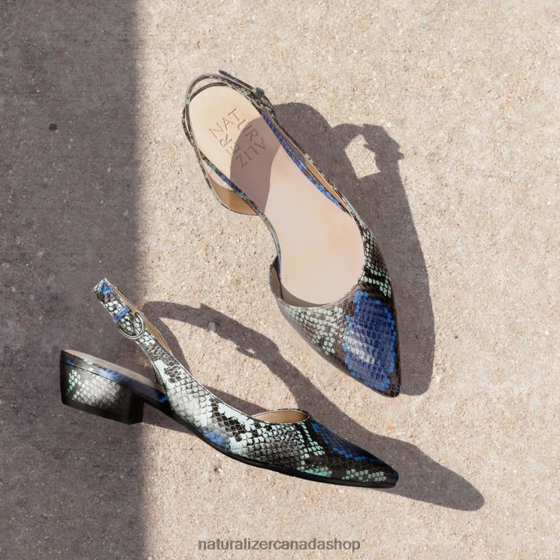 Flats | CA Naturalizer Women Banks Pointed Toe Flat Silver Leather 8LFNB80