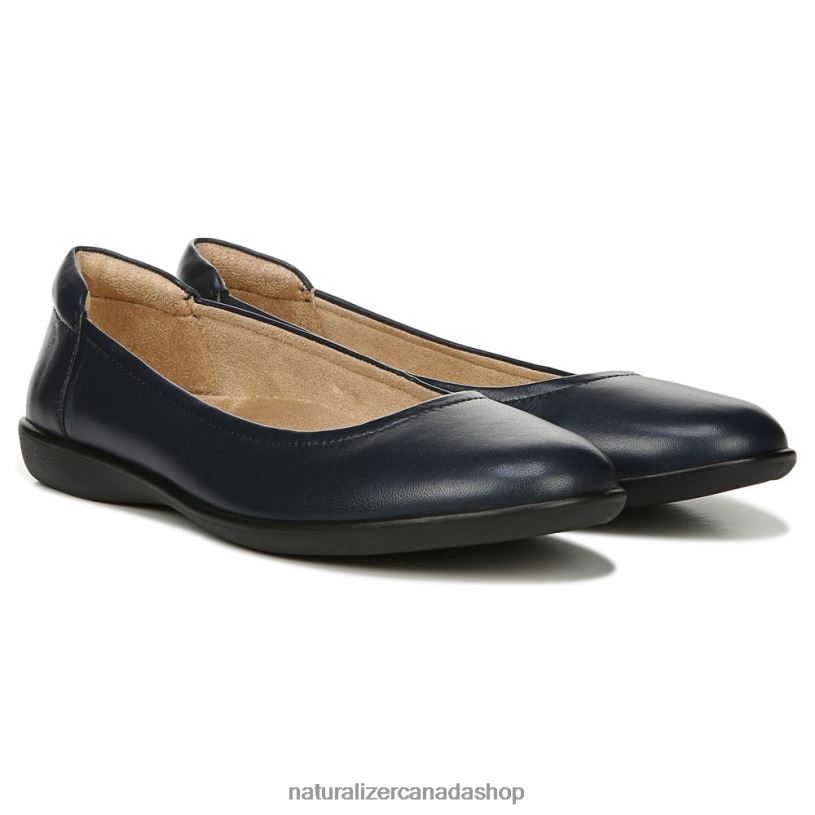 Flats | CA Naturalizer Women Flexy Flat Navy Leather 8LFNB570