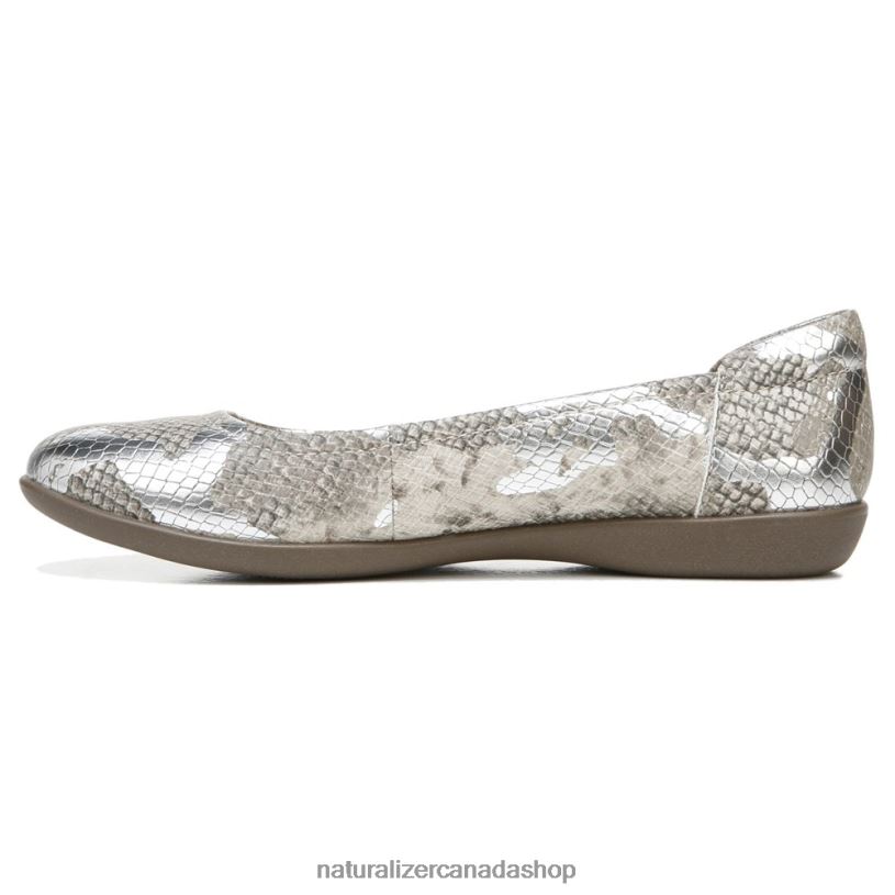 Flats | CA Naturalizer Women Flexy Flat Nude Silver Snake Synthetic 8LFNB571