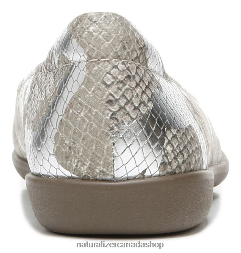 Flats | CA Naturalizer Women Flexy Flat Nude Silver Snake Synthetic 8LFNB571