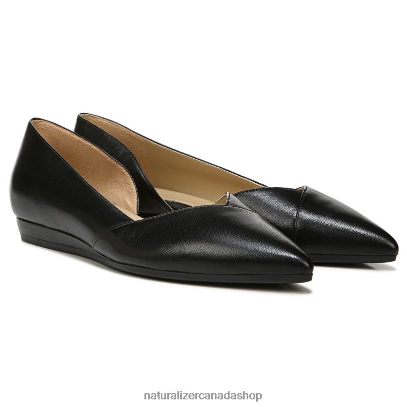 Flats | CA Naturalizer Women Kristin Flat Black Leather 8LFNB266