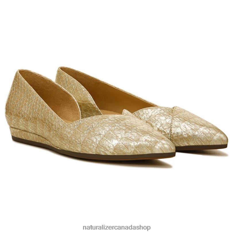 Flats | CA Naturalizer Women Kristin Flat Oak Metallic Leather 8LFNB265