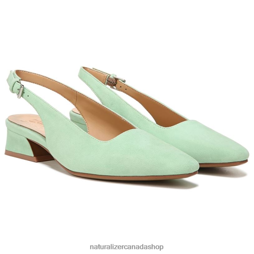 Flats | CA Naturalizer Women Lesley Dress Flat Mint Green Suede 8LFNB590