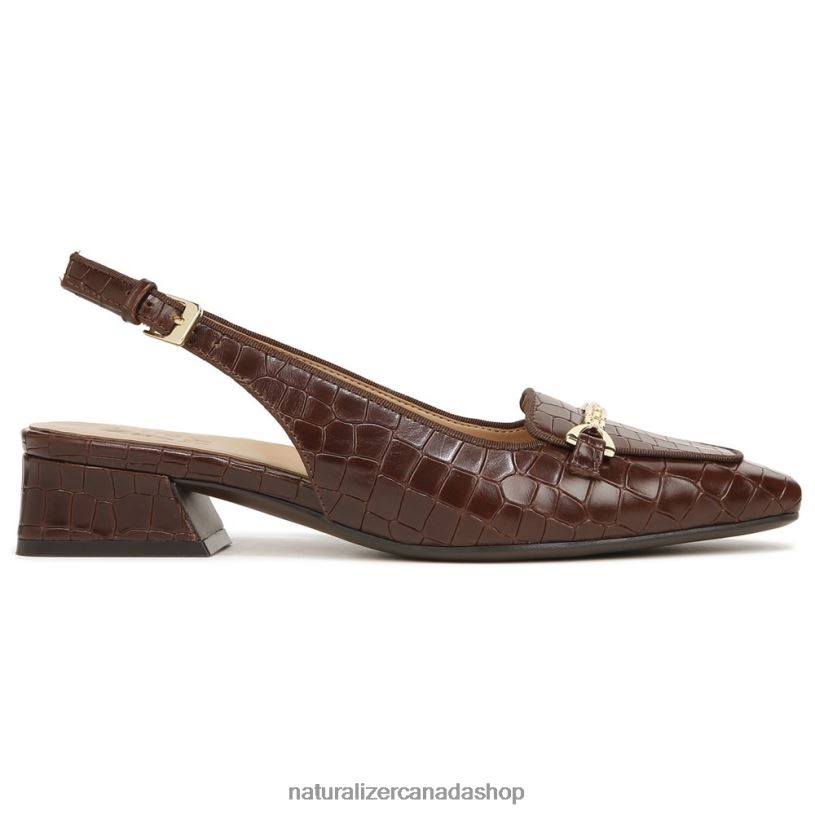 Flats | CA Naturalizer Women Lindsey Slingback Flat Bruno Brown Leather 8LFNB58