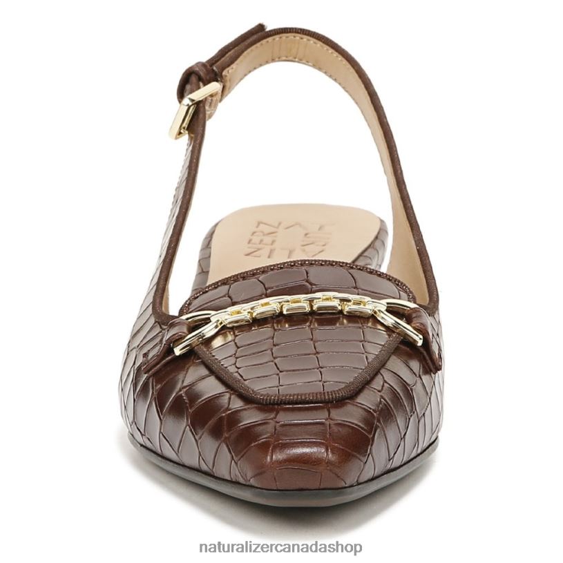 Flats | CA Naturalizer Women Lindsey Slingback Flat Bruno Brown Leather 8LFNB58