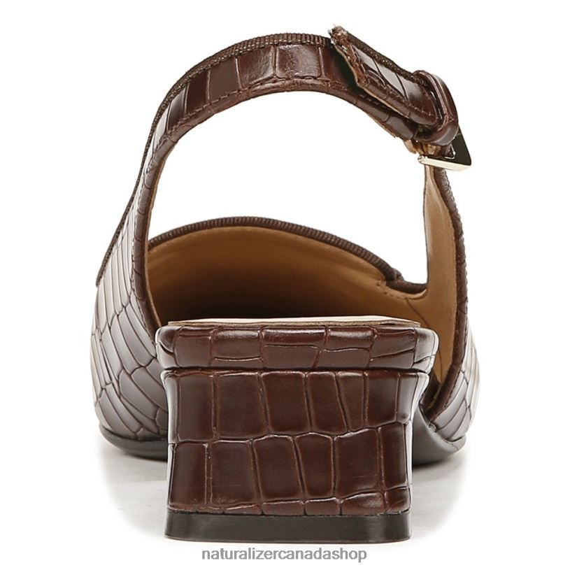 Flats | CA Naturalizer Women Lindsey Slingback Flat Bruno Brown Leather 8LFNB58