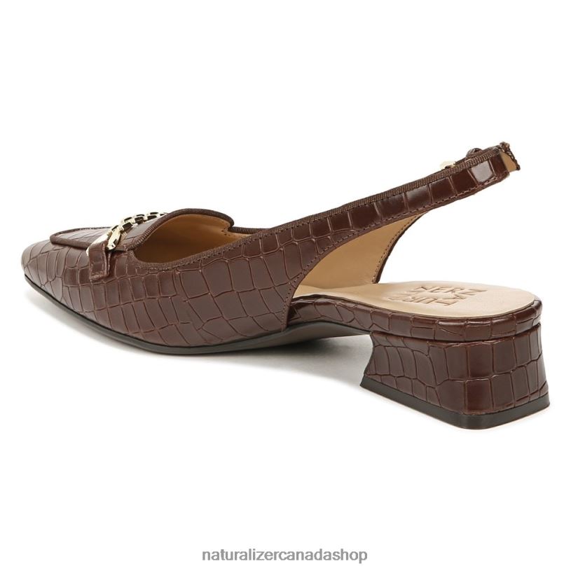 Flats | CA Naturalizer Women Lindsey Slingback Flat Bruno Brown Leather 8LFNB58