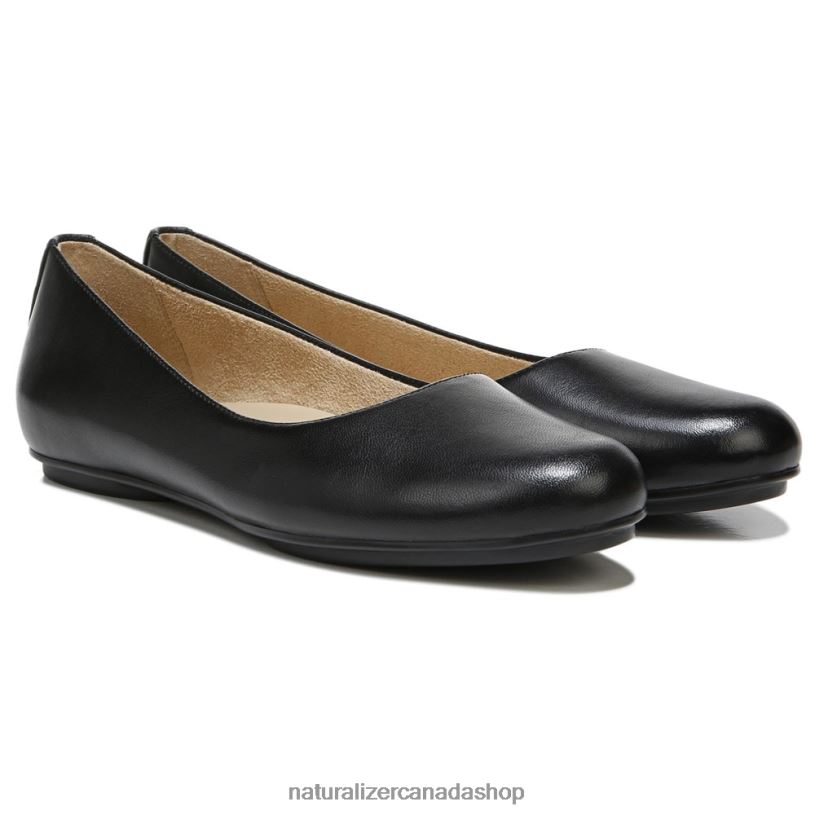 Flats | CA Naturalizer Women Maxwell Ballet Flat Black Leather 8LFNB184