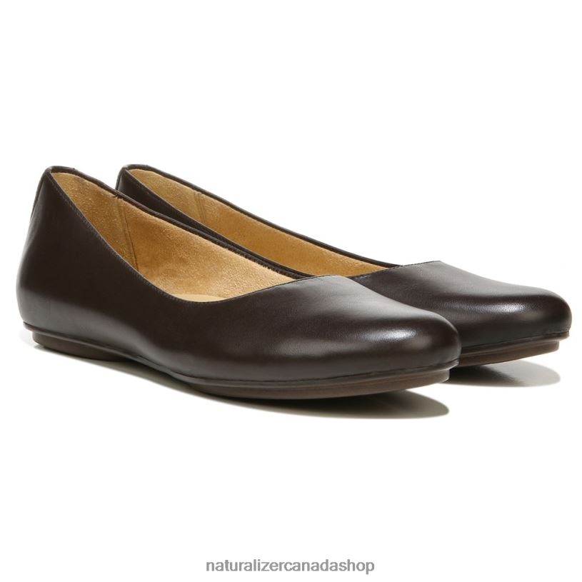 Flats | CA Naturalizer Women Maxwell Ballet Flat Forest Brown Leather 8LFNB180