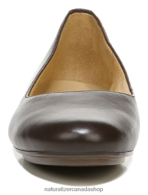 Flats | CA Naturalizer Women Maxwell Ballet Flat Forest Brown Leather 8LFNB180