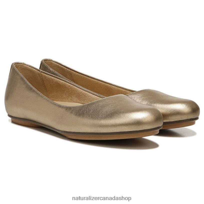 Flats | CA Naturalizer Women Maxwell Ballet Flat Light Gold Leather 8LFNB186