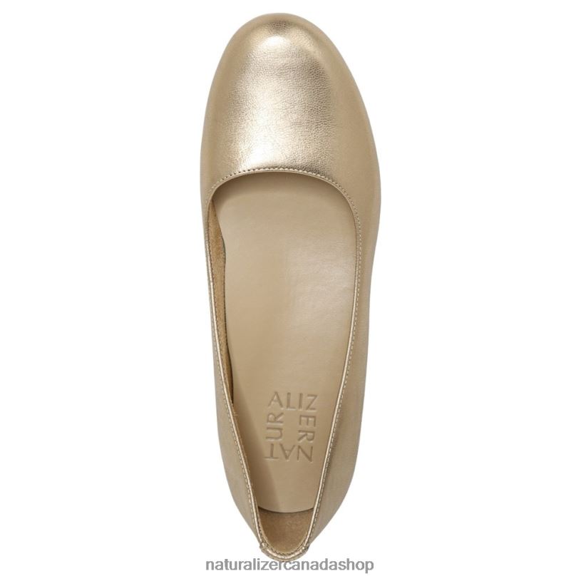 Flats | CA Naturalizer Women Maxwell Ballet Flat Light Gold Leather 8LFNB186