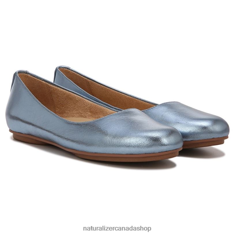 Flats | CA Naturalizer Women Maxwell Ballet Flat Ocean Air Blue Leather 8LFNB190
