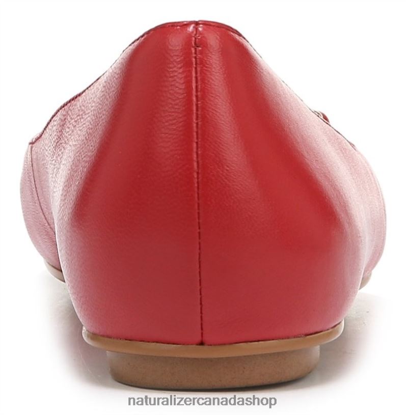 Flats | CA Naturalizer Women Maxwell Bit Flat Crimson Red Leather 8LFNB55