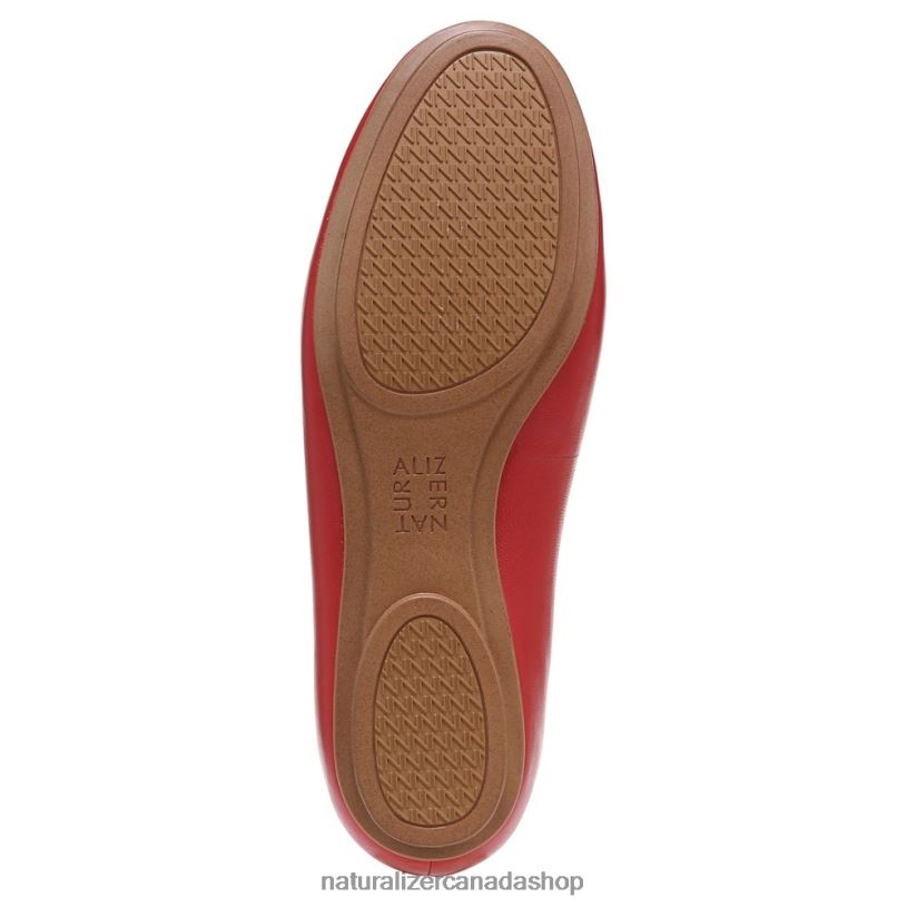 Flats | CA Naturalizer Women Maxwell Bit Flat Crimson Red Leather 8LFNB55