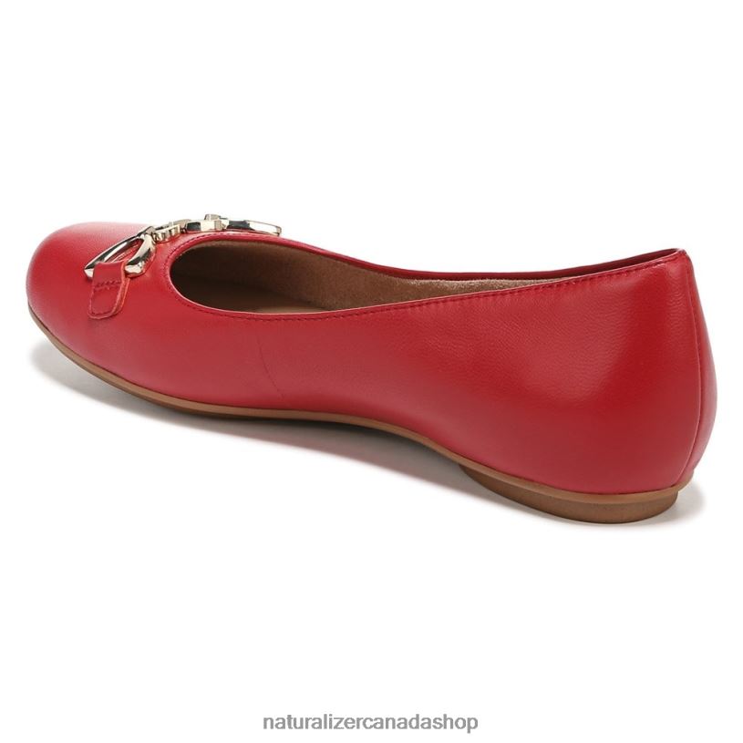 Flats | CA Naturalizer Women Maxwell Bit Flat Crimson Red Leather 8LFNB55