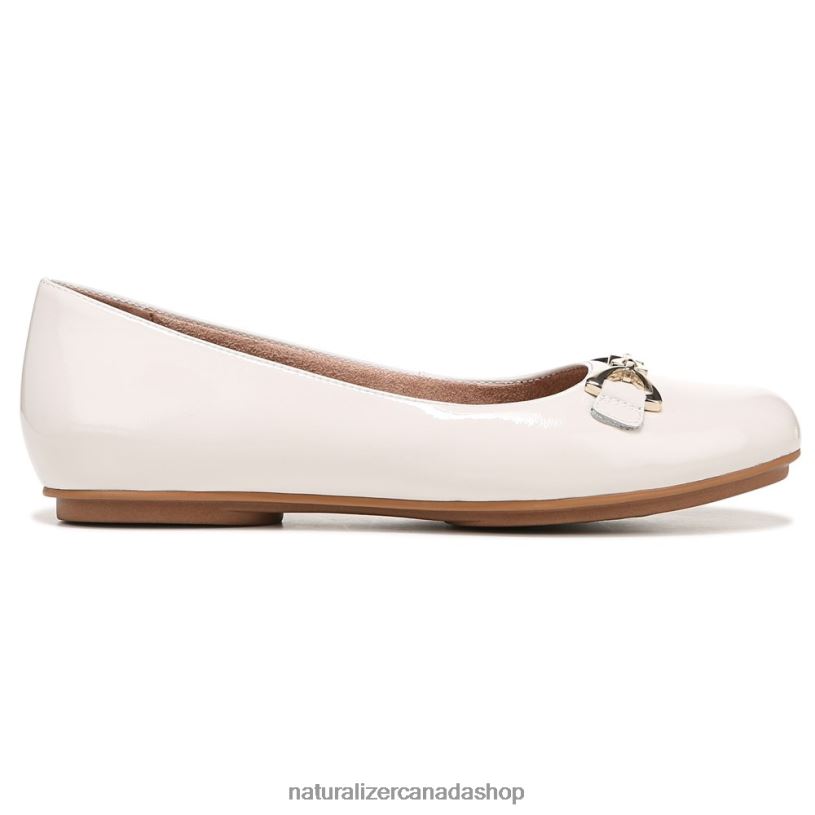 Flats | CA Naturalizer Women Maxwell Bit Flat Satin Pearl Leather 8LFNB53