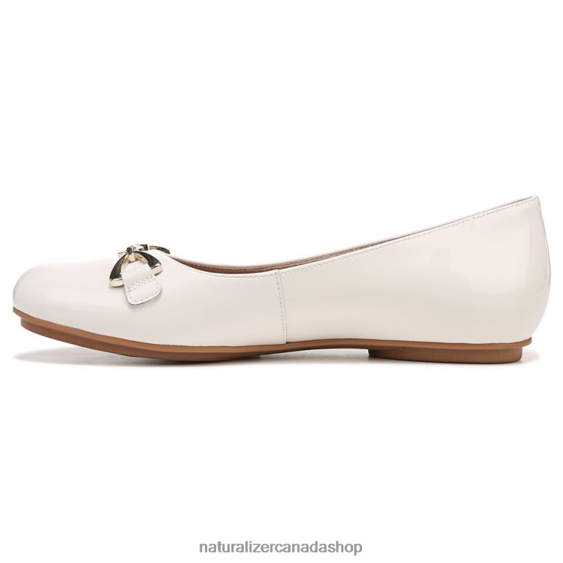 Flats | CA Naturalizer Women Maxwell Bit Flat Satin Pearl Leather 8LFNB53