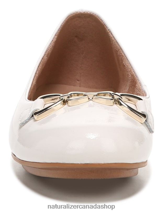 Flats | CA Naturalizer Women Maxwell Bit Flat Satin Pearl Leather 8LFNB53