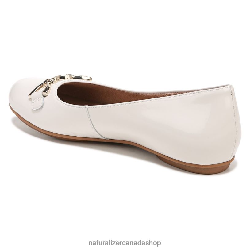 Flats | CA Naturalizer Women Maxwell Bit Flat Satin Pearl Leather 8LFNB53