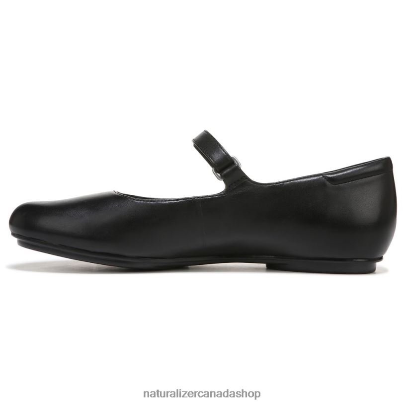 Flats | CA Naturalizer Women Maxwell Mary Jane Flat Black Leather 8LFNB51