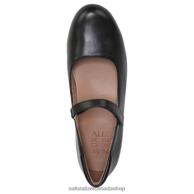Flats | CA Naturalizer Women Maxwell Mary Jane Flat Black Leather 8LFNB51