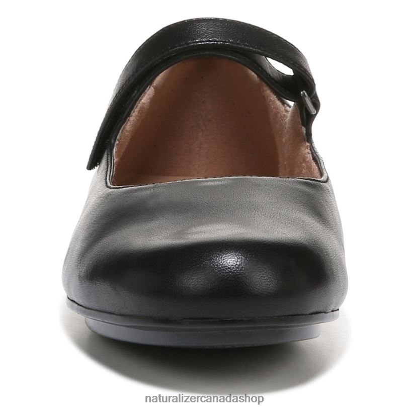 Flats | CA Naturalizer Women Maxwell Mary Jane Flat Black Leather 8LFNB51