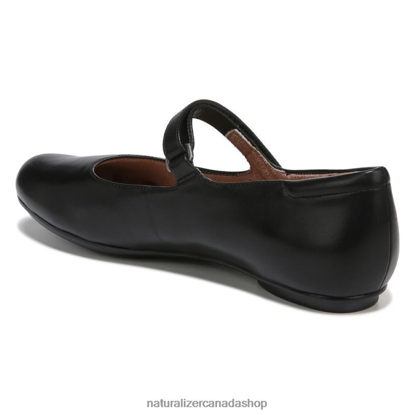 Flats | CA Naturalizer Women Maxwell Mary Jane Flat Black Leather 8LFNB51