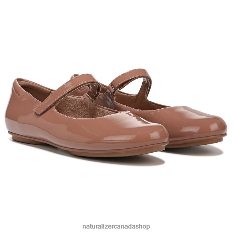 Flats | CA Naturalizer Women Maxwell Mary Jane Flat Hazelnut Leather 8LFNB50