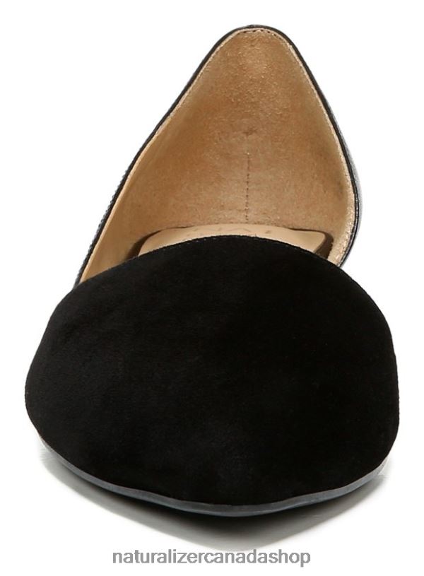 Flats | CA Naturalizer Women Samantha D\'Orsay Flat Black Leather/Suede 8LFNB242