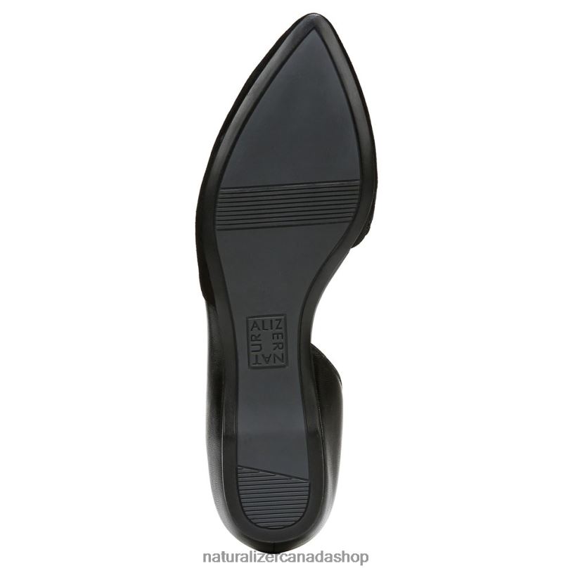 Flats | CA Naturalizer Women Samantha D\'Orsay Flat Black Leather/Suede 8LFNB242